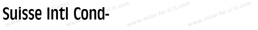 Suisse Intl Cond字体转换